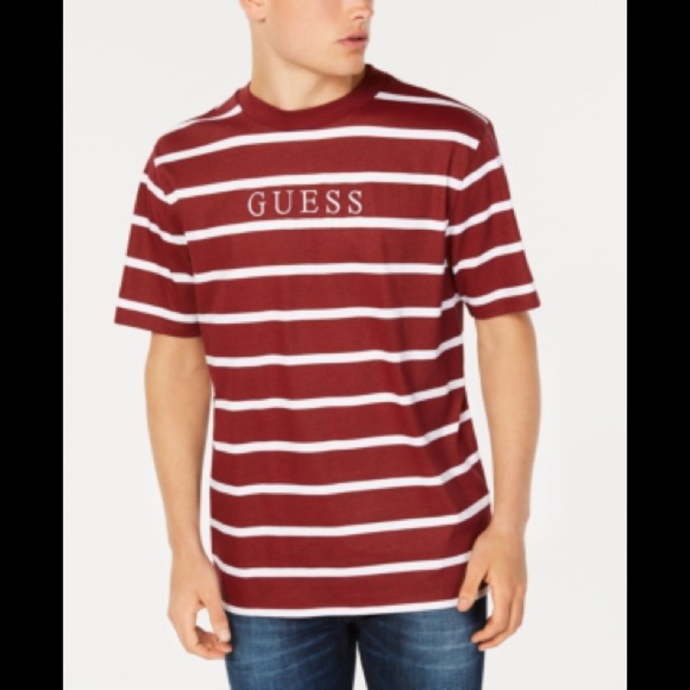 Guess Originals Men's Striped Logo T-shirt